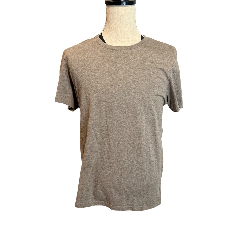 Mack Weldon Mens Pima Cotton T-Shirt Brown Heather XL Short Sleeve Crew Neck